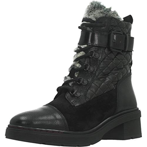 HISPANITAS HI99286 - Botin Piel/ANE T.B. Negro para Mujer Color: Negro Talla: 37