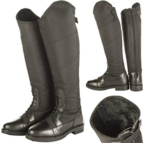 HKM 4560 - Botas de equitación estilo invierno para niños y mujeres, forradas, talla 38