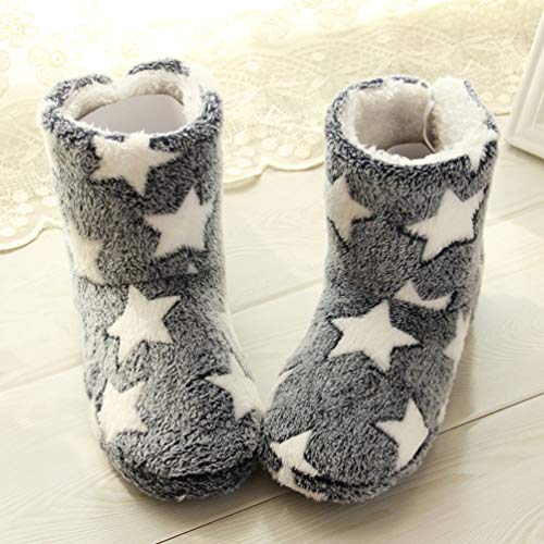 Holibanna Pantuflas para Mujer Botas Pantuflas Cómodas Invierno Pantuflas de Casa Pantuflas Zapatillas para Interior de Felpa para Interiores Y Exteriores