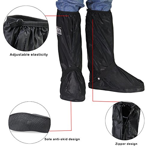 HSEAMALL Zapatos a Prueba de Agua Cubierta,Cubierta del Zapato Impermeable,Cubrecalzado Impermeable Moto Botas, Fundas de Lluvia para Zapatos (38/39 EU)