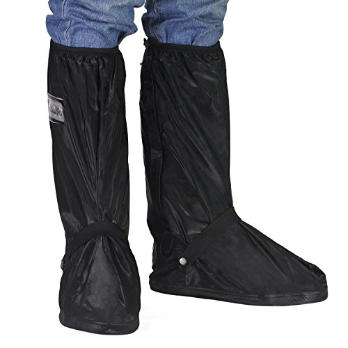 HSEAMALL Zapatos a Prueba de Agua Cubierta,Cubierta del Zapato Impermeable,Cubrecalzado Impermeable Moto Botas, Fundas de Lluvia para Zapatos (38/39 EU)