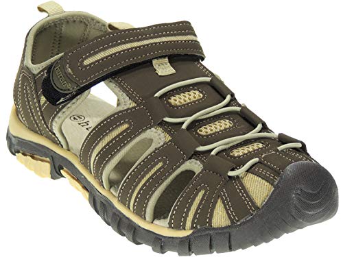 HURAN A1105 Sandalia Deportiva Cangrejera Punta Cerrada Ajuste Velcro Piso Todoterreno Hombre Light Talla 43