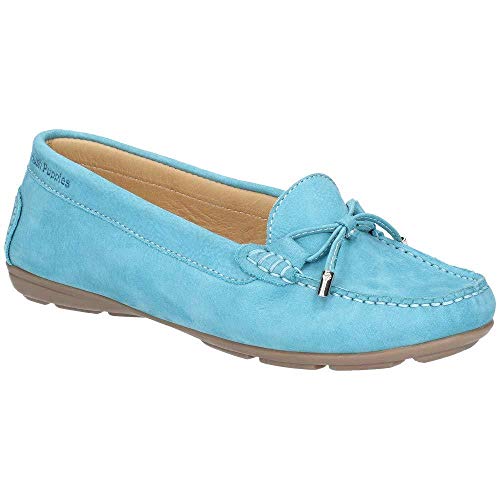 Hush Puppies - Mocasín de Cuero Maggie para Mujer señora (42 EU) (Azul Cielo)