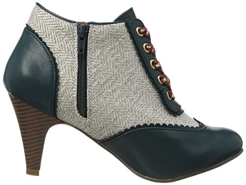 Joe Browns Stop In Wonder Tweedy Bootees, Botas Cortas al Tobillo Mujer, Verde Azulado, 40.5 EU