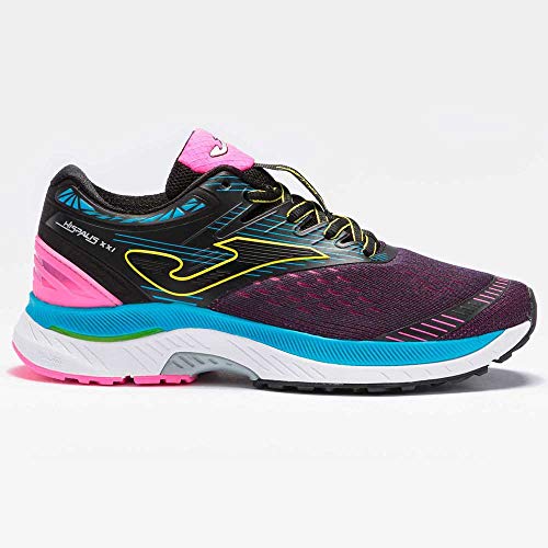 Joma Hispalis, Zapatillas para Correr Mujer, Negro-Fucsia, 40 EU