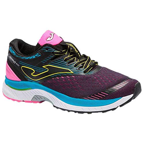 Joma Hispalis, Zapatillas para Correr Mujer, Negro-Fucsia, 40 EU