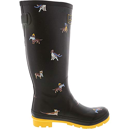 Joules Welly Print, Botas de Agua Mujer, Negro (Black Dogs Black Dogs), 37 EU