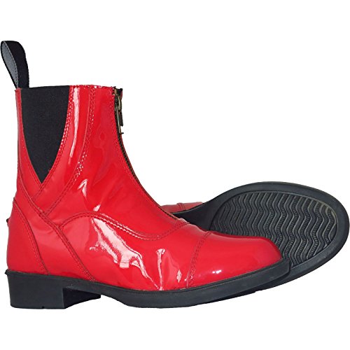 Joy Rider - Botas de cuero para montar a caballo con cremallera delantera, color Marrón, talla 39 EU