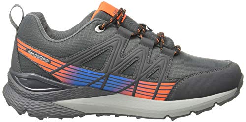 KangaROOS K-Trun Low RTX, Zapatillas Unisex Adulto, Gris Acero, Naranja neón, 45 EU