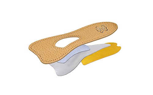 Kaps 3/4 funda de piel plantillas ortopédicas para bombas/tacones con arco, ballet todos los tamaños, color Marrón, talla 36 EU