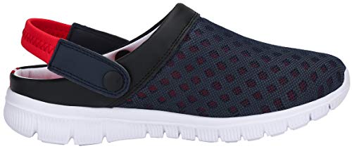 katliu Mujer Hombre Zuecos Estar por Casa Verano Zapatillas para Piscina/Playa/Jardín - Transpirables, Cómodas y Ligeras,Rojo 44 EU