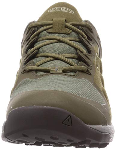 KEEN Explore Low Height Waterproof, Zapatillas para Caminar Mujer, Llovizna de Oliva polvorienta, 35 EU