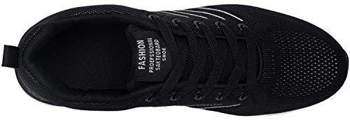 Kefuwu Zapatillas de Deportes Hombre Mujer Zapatos Deportivos Running Zapatillas para Correr Ligero Transpirables Casual Zapatos Gimnasio Correr Sneakers（Negro 44）