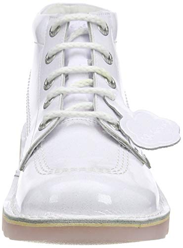 Kickers Kick Hi, Botines Mujer, Multicolor Blanco Claro Rosa Blanco, 40