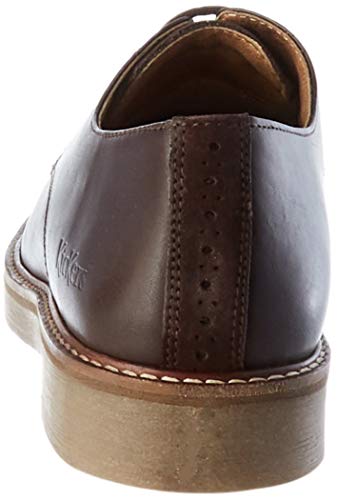 Kickers Oxbrok, Oxford Plano para Hombre, MARRÓN Oscuro, 44 EU