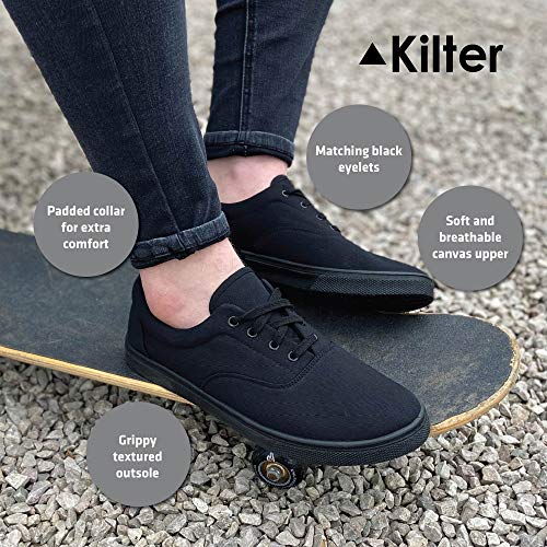 Kilter Ollie Zapatillas de Lona para Hombre - Negro - 43