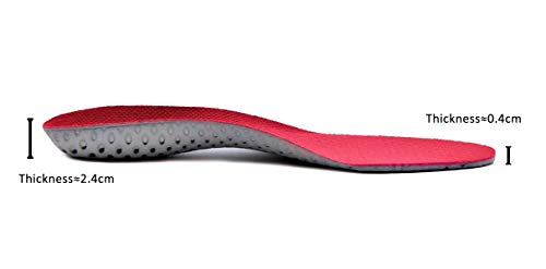 Knixmax Plantillas Deportivas Ortopedicas Hombre Mujer para Fascitis Plantar, Plantillas Elevadoras Invisibles, para el Dolor de Talón, Corrección del Tobillo, Caminar, Escalada, Rosa EU 39