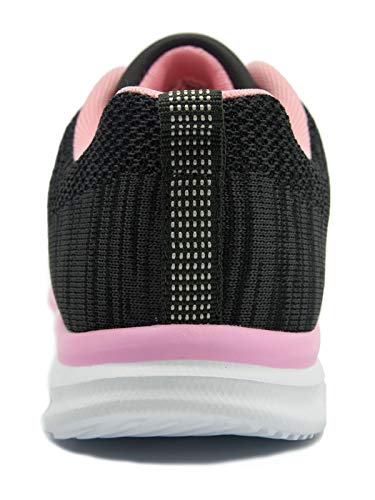 Knixmax-Zapatillas Deportivas para Mujer, Zapatillas de Running Fitness Sneakers Zapatos de Correr Aire Libre Deportes Casual Zapatillas Ligeras para Correr Transpirable, EU36 Negro Rose