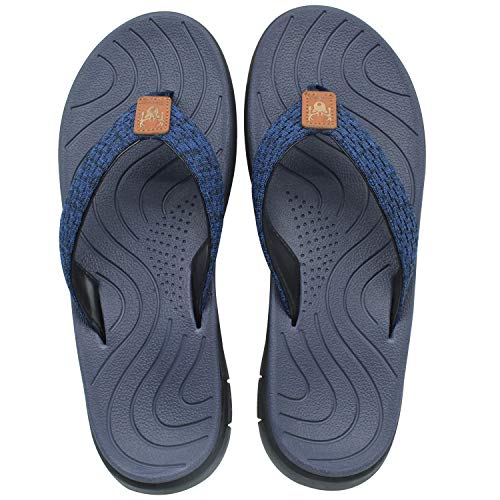 KuaiLu Chanclas Mujer Verano Playa Piscina Comodas Piel Sandalias Planas Caminar Ortopedicas Zapatos