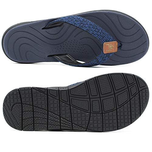 KuaiLu Chanclas Mujer Verano Playa Piscina Comodas Piel Sandalias Planas Caminar Ortopedicas Zapatos