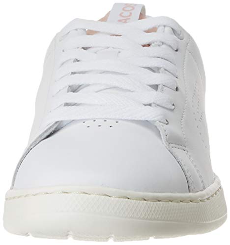 Lacoste Carnaby EVO Light-WT 120 1, Zapatillas Mujer, Blanco/Rosa/Blanco, 35.5 EU