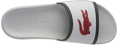 Lacoste Croco Slide TRI3 CMA, Zapatillas Hombre, Blanco (Wht/Nvy/Red), 40.5 EU