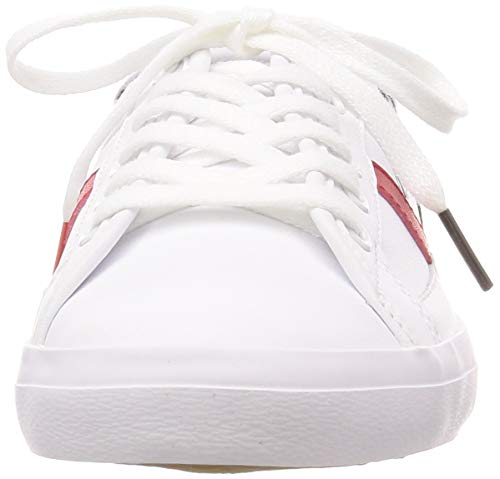 Lacoste Sideline Tri 1 CFA, Zapatillas Mujer, Blanco (Wht/Nvy/Red), 42 EU