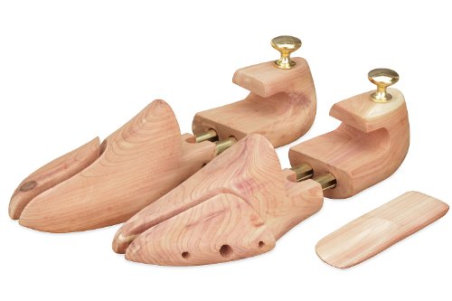 Langer & Messmer hormas para zapatos de madera de cedro (para hombre y mujer), incluye calzador pequeño de madera de cedro, perfecto para viajes tamaño 34-50, el original (46/47 EU)