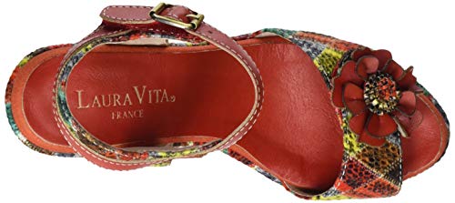 Laura Vita Ficnalo 11, Sandalias con Punta Abierta para Mujer, Rojo (Rouge Rouge), 36 EU