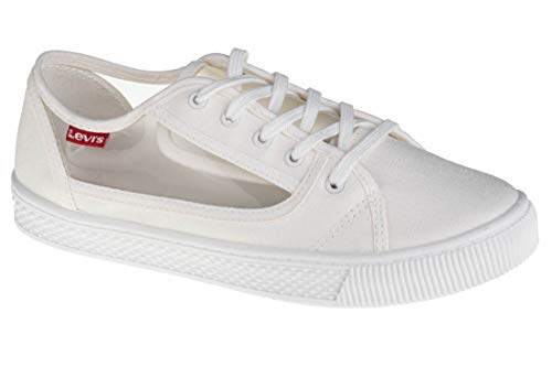 Levi's Malibu S Transparent, Zapatillas Mujer, Brilliant White, 38 EU