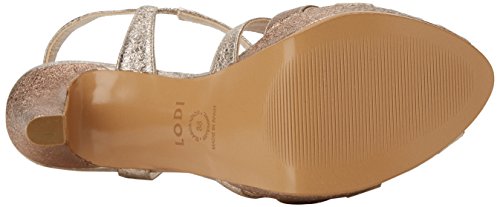 lodi Tim, Sandalias con Plataforma para Mujer, Multicolor (Alice Nude-Plata-Platino Nude), 40 EU