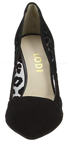 lodi VENIS-X, Zapatos de tacón con Punta Cerrada para Mujer, Negro (Ante Negro Ante Negro), 39 EU