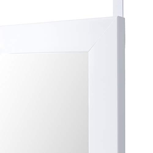 Lola Home Espejo de Puerta Moderno de plástico de 35 x 125 cm (Blanco)