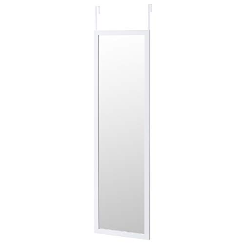 Lola Home Espejo de Puerta Moderno de plástico de 35 x 125 cm (Blanco)