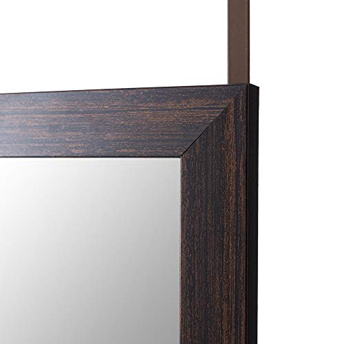 Lola Home Espejo de Puerta Moderno de plástico de 35 x 125 cm (Marron)