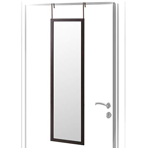 Lola Home Espejo de Puerta Moderno de plástico de 35 x 125 cm (Marron)