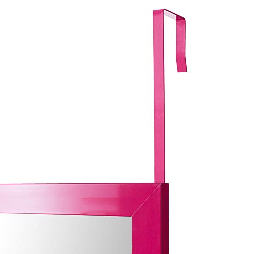 Lola Home Espejo de Puerta Moderno de plástico de 35 x 125 cm (Rosa)