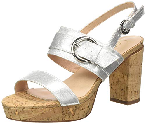 Lotus Romilly, Zapatos de tacón con Punta Abierta Mujer, Plata JJ, 41 EU