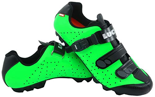 LUCK Zapatillas de Ciclismo MTB ODÍN con Suela de Carbono y Cierre milimétrico de precisión. (43 EU, Verde)