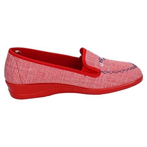 MADE IN SPAIN 1004 Zapatillas Nevada Mujer Zapatillas CASA Rojo 38