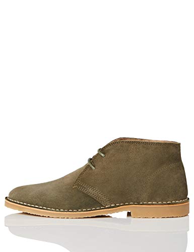 Marca Amazon - find. Desert Boot 2 Botas, Verde (Green Jeans (Suede), 39 EU