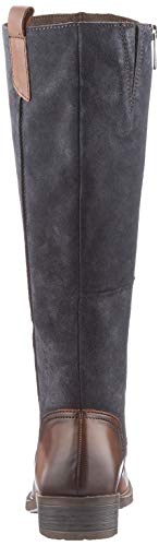 Marco Tozzi 2-2-25504-25 Wildleder Langschaftstiefel, Botas a la Altura de Rodilla Mujer, DK.Navy Comb, 36 EU