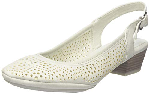 Marco Tozzi 2-2-29510-24, Sandalias de Talón Abierto para Mujer, Blanco (Ice 133), 39 EU