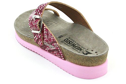 Mephisto Helen Mujeres Sandalias Flops Reptilia 20540 Fuchsia tamaño : 38 EU