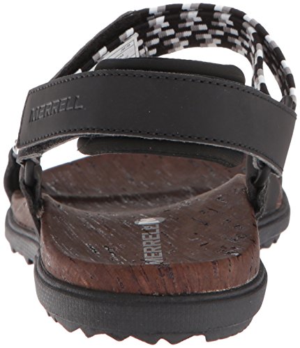 Merrell Around Town, Sandalias de Punta Descubierta para Mujer, Negro (Black), 41 EU