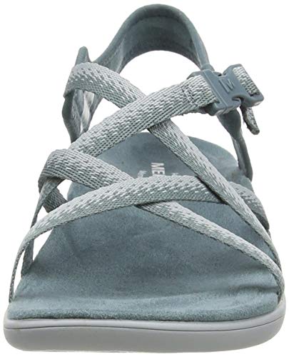 Merrell District Muri Lattice, Sandalias de Talón Abierto para Mujer, Azul (Trooper), 40.5 EU