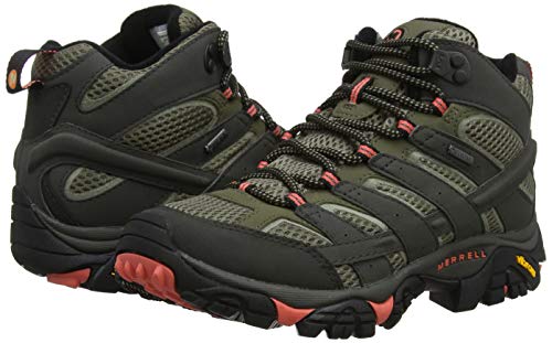 Merrell MOAB 2 Mid GTX, Botas de Senderismo Mujer, Gris Beluga Olive, 39 EU