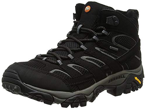 Merrell Moab 2 Mid GTX, Botas de Senderismo para Hombre, Negro (Black), 42 EU