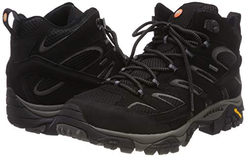 Merrell MOAB 2 Mid GTX, Botas de Senderismo, Sintético Mujer, Negro (Black), 43 EU