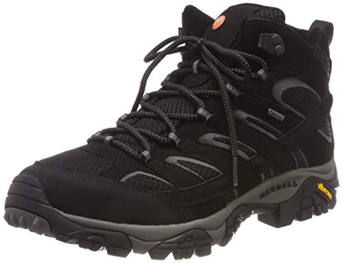 Merrell MOAB 2 Mid GTX, Botas de Senderismo, Sintético Mujer, Negro (Black), 43 EU